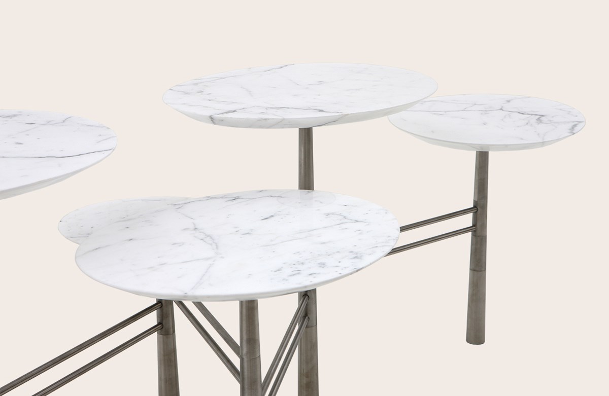 Pebble Low Table Marble White